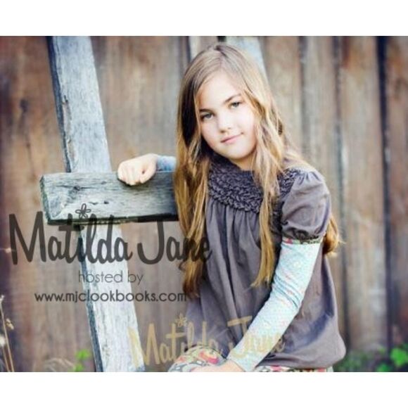 Matilda Jane Gypsy Blue Striped Brown Cropped Stra - Picture 1 of 8